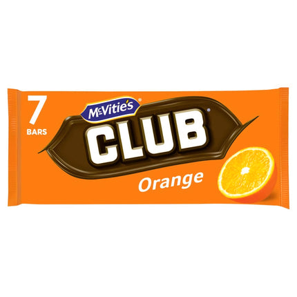 McVitie's Club Orange Milk Chocolate 7 Bars Multipack 154G ( BB 17/08/2024 )