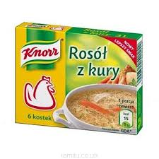 Knorr Chicken Stock Cubes Z Kury 6 x 10g Poland ( BB 08/2024 )