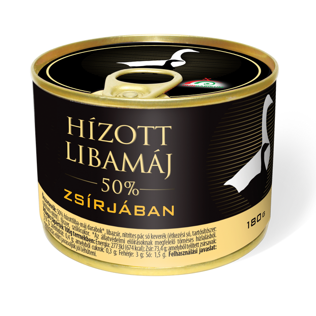 Hizott Libamaj 50% Foie Gras Fattened Goose Liver 180G ( BB 27/09/2027 )
