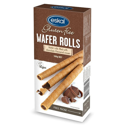 Eskal Gluten-Free Chocolate Wafers Rolls 100g ( BB 07/2025 )