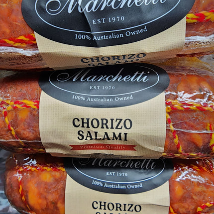Marchetti Chorizo Salami 300g (* Refrigerated items are for local pick-up or deliveries less than 15 km from our Moorabbin store only.)
