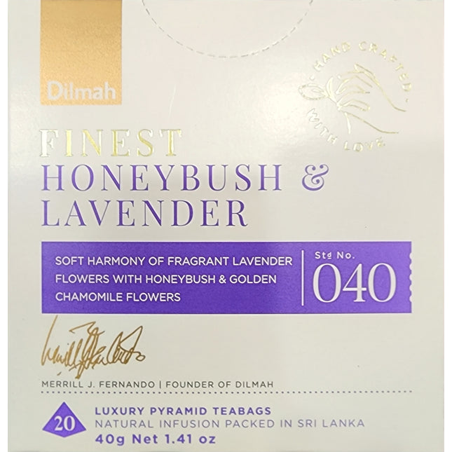Dilmah Honeybush Lavender 20 Tea Bags 40G ( BB 01/2026 )