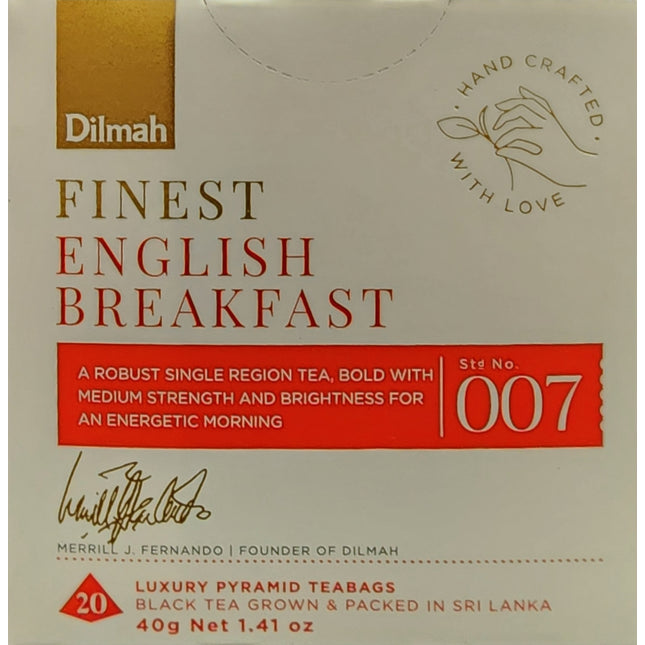 Dilmah Finest English Breakfast Tea 20 Tea Bags 40G ( BB 01/2027 )