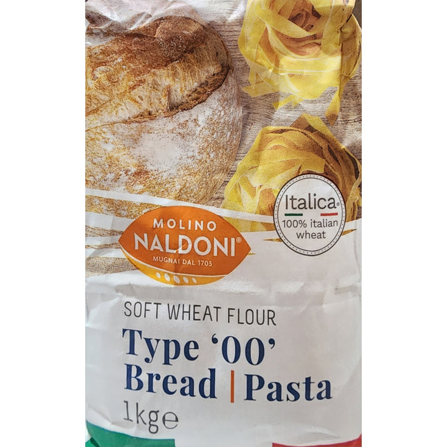 Molino Naldoni Type '00' Bread & Pasta Soft Wheat Flour 1KG ( BB 24/08/2026 )