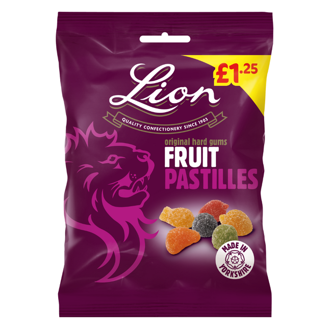 Lion Original Hard Gums Fruit Pastilles 130G ( BB 30/08/2025 )