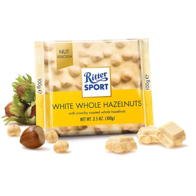 Ritter Sport White Whole Hazelnuts 100G