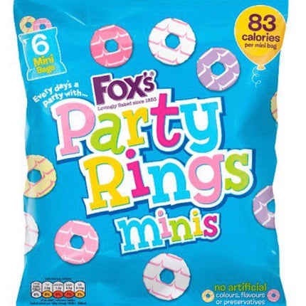 Fox's Party Rings Minis Biscuits MultiPack 126G ( BB 03/08/2024 )