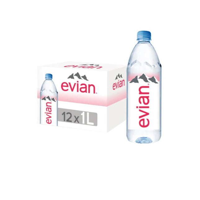 Evian Natural Mineral Water 1 Litre X 12 Pack ( BB 01/2027 )
