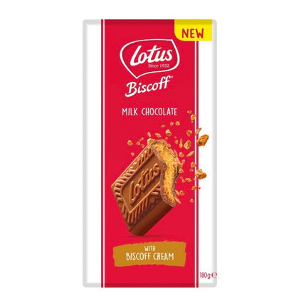 Lotus Biscoff Milk Chocolate Bar With Biscoff Cream 180g ( BB 30/11/2024 )