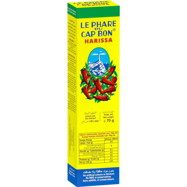 Le Phare Du Cap Bon Harissa Hot Red Chilli Pepper Sauce 70G ( BB 12/2026 )