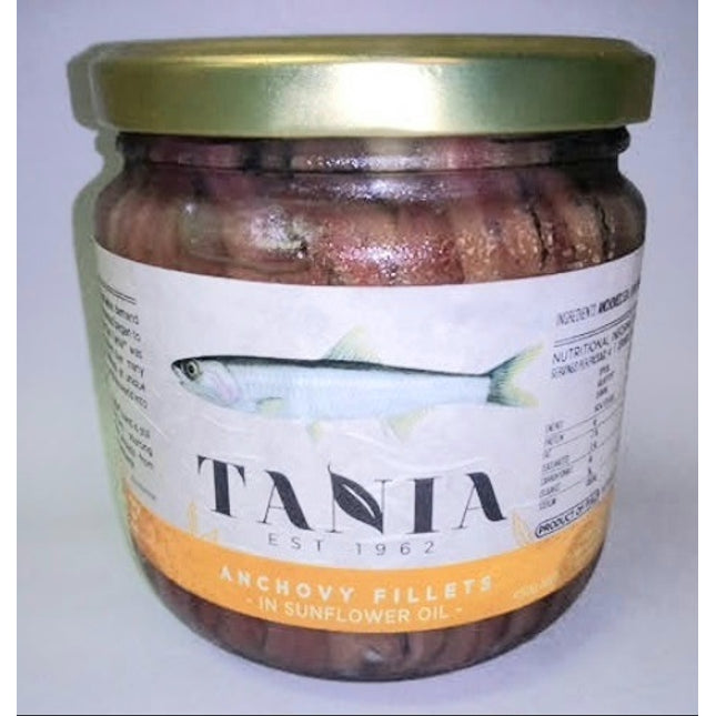 Tania Anchovy in Sunflower Oil 450G ( BB 24/02/2027 )