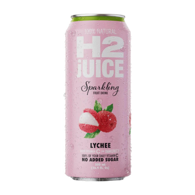 H2 Juice Sparkling Lychee Fruit Drinks 100% Natural 500ml (BB 09/2026 )
