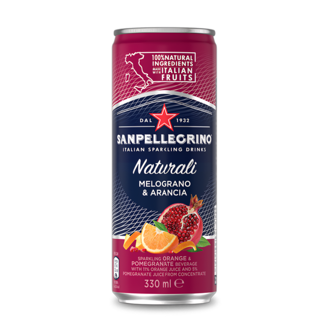 SanPellegrino Naturali Melograno & Arancia 330ml ( BB 30/04/2026 )