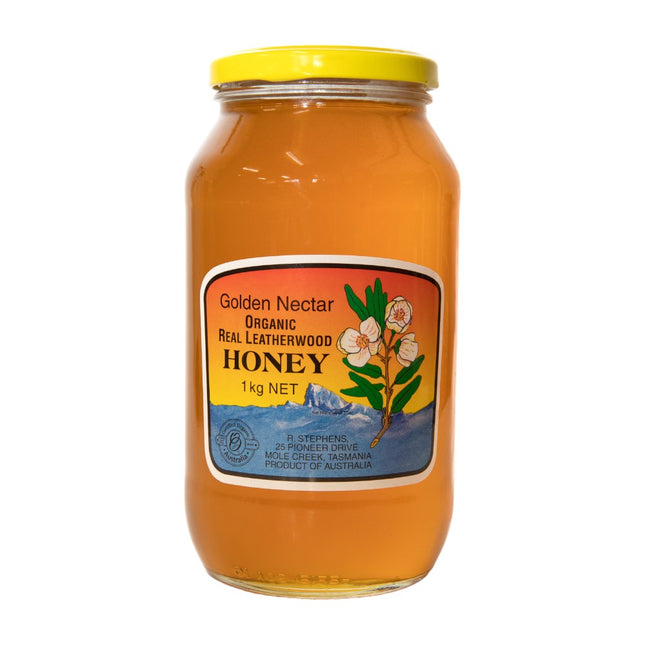 R. Stephen Real Leatherwood Golden Nectar Honey 1KG ( BB 31/12/2027 )