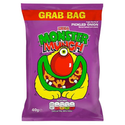 Monster Munch Pickled Onion Grab Bag 40G ( BB 29/06/2024 )