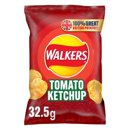 Walkers Tomato Ketchup Crisps 32.5g ( BB 04/05/2024 )