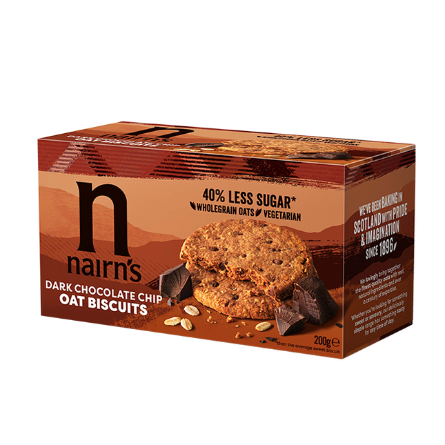 Nairn's Dark Chocolate Chip Oat Biscuits 200G ( BB 07/03/2026 )