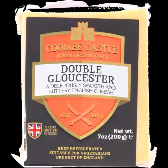 Coombe Castle Double Gloucester Cheese 200G ( BB 02/2026 ☆ Shipping Not Available for Refrigerated Items )