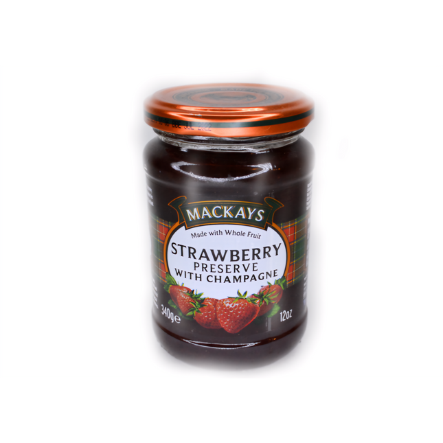 Mackays Strawberry Preserve with Champagne Jam 340G ( BB 05/2028 )