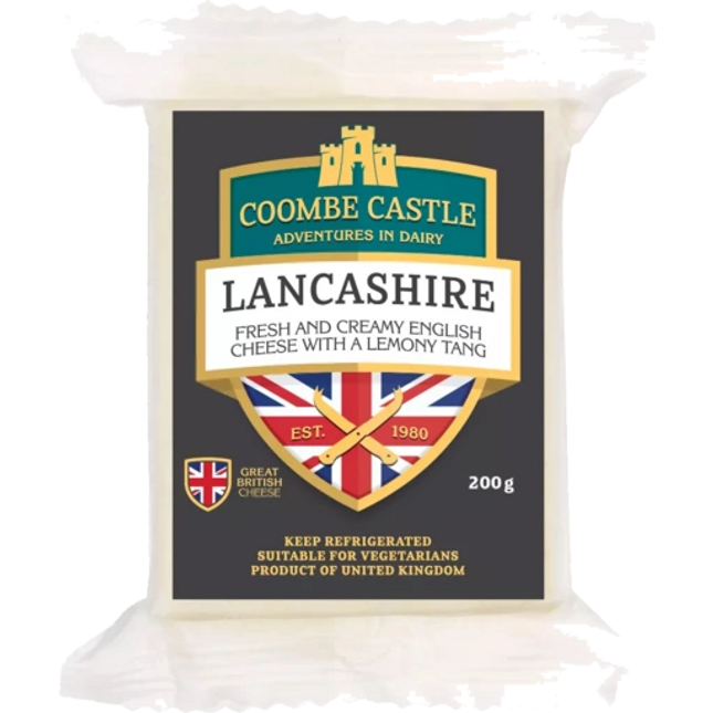 Coombe Castle Lancashire Cheese 200G ( BB 22/12/2025 ☆ Shipping Not Available for Refrigerated Items )