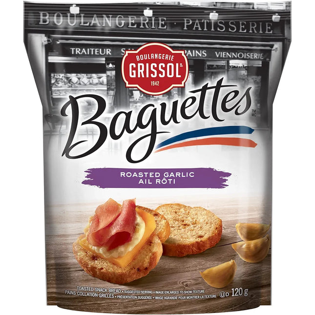 Boulangerie Grissol Baguettes Roasted Garlic Flavour Toasted Snack Bread 120G ( BB 19/11/2026 )