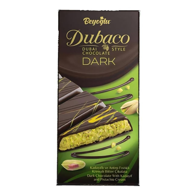 Beyoglu Dubaco Dubai Dark Chocolate with Pistachio Cream 200G 36 Block per Carton ( BB 30/11/2026 )
