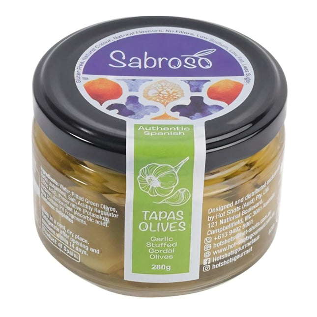 Sabroso Garlic Stuffed Gordal Olives 280G ( BB 11/06/2028 )