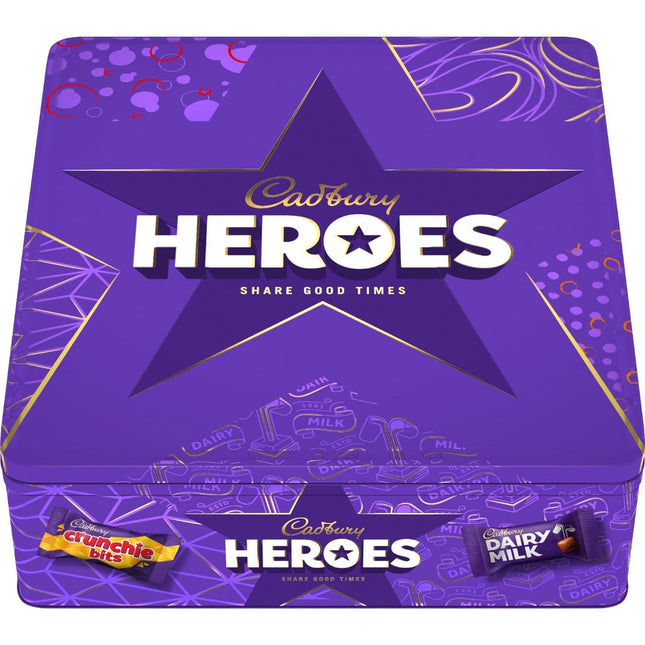 Cadbury Heroes Assorted Chocolate Favourites Tin 750G ( BB 29/02/2026 )