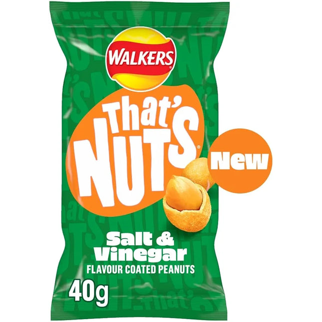 Walkers That’s Nuts Salt & Vinegar Flavour Coated Peanuts 40G ( BB 04/07/2026 )