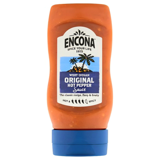 Encona Original Hot Pepper Sauce Squeezy Bottle 286ML ( BB 30/06/2026 )