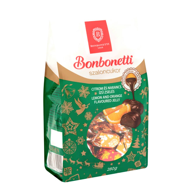 Bonbonetti Szaloncukor Hungarian Christmas Chocolate Candy Filled with Lemon & Orange Flavour 280G ( BB 07/07/2026 )