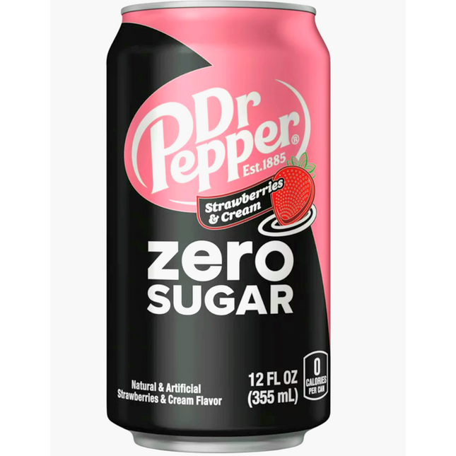 Dr Pepper Strawberry &Cream Zero Sugar 355ml ( BBD 31/01/2027 )