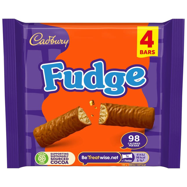 Cadbury Fudge 4 Pack Multipacks 88G ( BB 09/02/2026 )