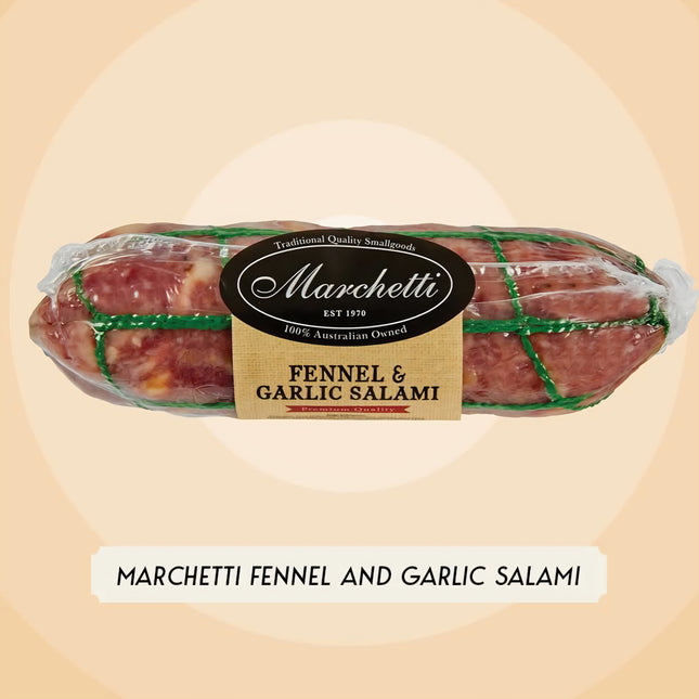 Marchetti Fennel & Garlic Salami 380G (* Refrigerated items are for local pick-up From our Moorabbin Store )