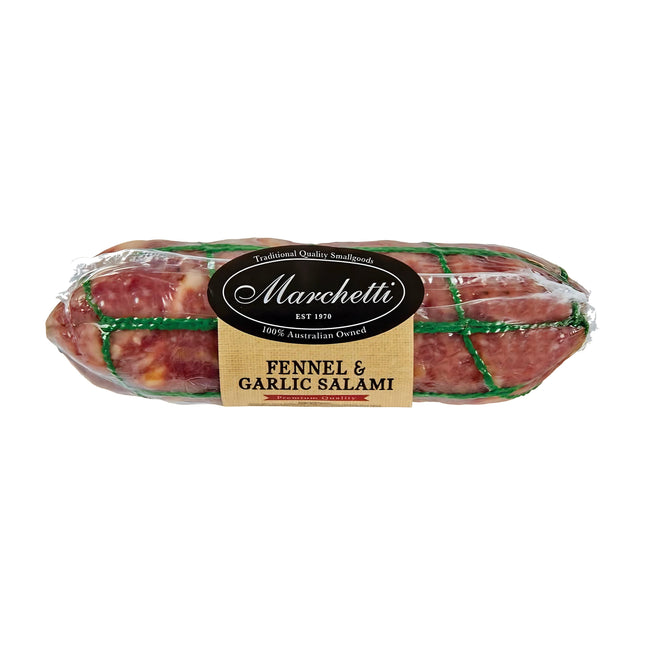 Marchetti Fennel & Garlic Salami 380G (* Refrigerated items are for local pick-up From our Moorabbin Store )