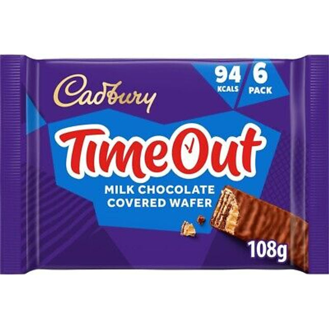 Cadbury TimeOut Wafer Chocolate Multipack 108G ( BB 13/02/2026 )