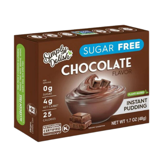 Simply Delish Chocolate Pudding Mix 48G Sugar Free ( BB 03/2027 )