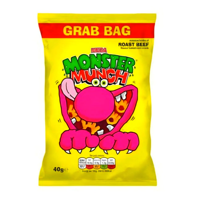 Walkers Monster Munch Roast Beef Grab Bag 40G ( BBD 14/11/2026 )