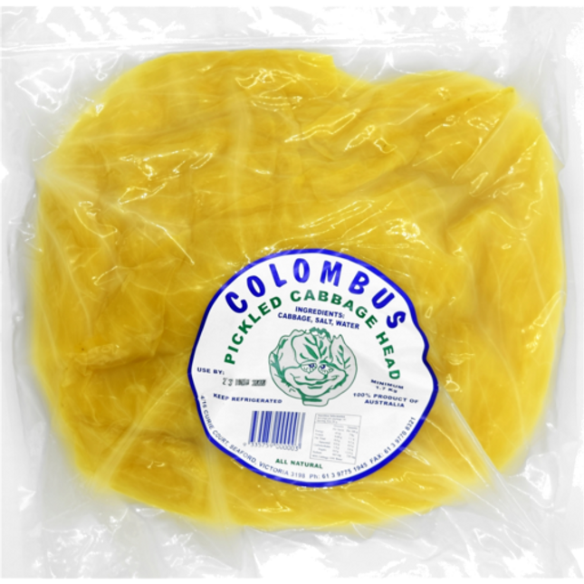 Colombus Pickled Cabbage Head 1.7Kg ( BB 09/02/2026 Refrigerated Item For in store Pick-up Only )
