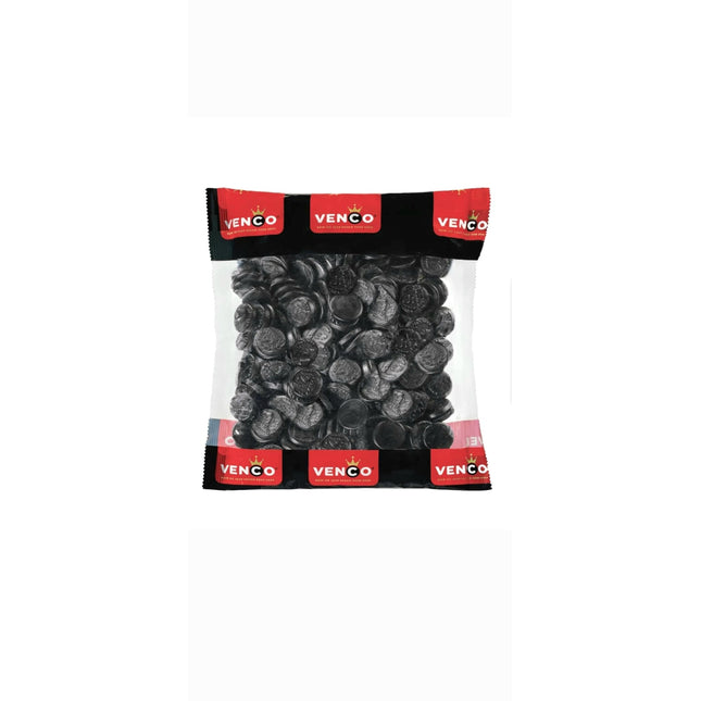 Venco Muntendrop Coins Licorice 1kg ( BB 25/09/2027 ) ☆ Buy 11 get 1 Free ☆