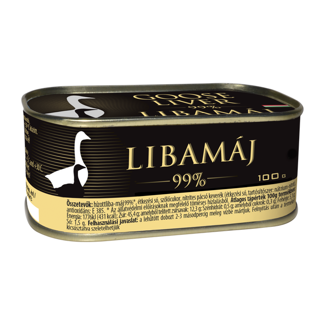 Hizott Libamaj 99% Foie Gras Fattened Goose Liver 100G ( BB 07/12/2027 )
