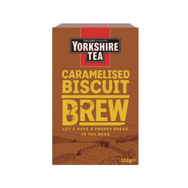 Taylors Yorkshire Caramel Biscuits Brew 40 Tea Bags ( BB 30/07/2026 )