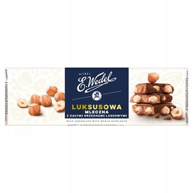 E.Wedel Luxury Milk Chocolate with Whole Hazelnuts 220G (BB 09/06/2026 )