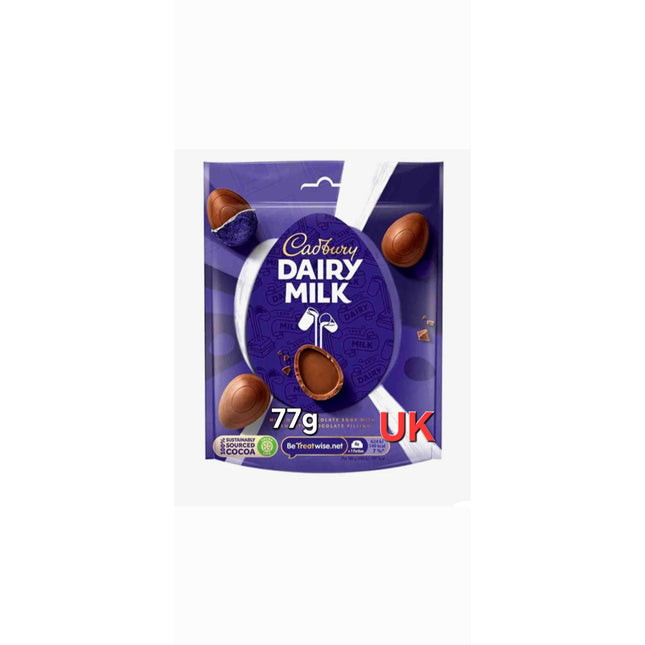 Cadbury Dairy Milk Mini Easter Eggs Bag 77G ( BB 31/07/2026 )