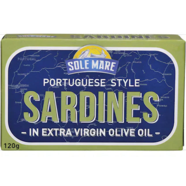 Sole Mare Portugal Style Sardines in Extra Virgin Olive Oil 120G ( BB 30/09/2028 )