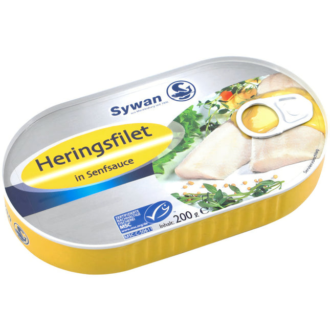 Sywan Herring Fillets in Mustard Sauce 200G ( BB 11/06/2028 )