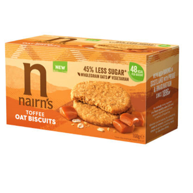 Nairn's Toffee Oat Biscuits 160G ( BB 15/01/2026 )