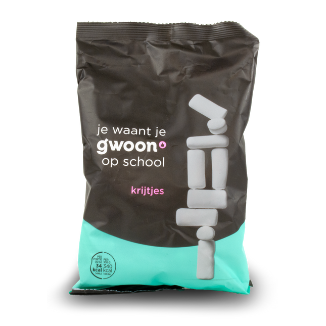 Gwoon Krijtes School White Chalk Liquorice Sticks 350G ( BBD 10/03/2028 ) ☆ Buy 11 get 1 Free ☆