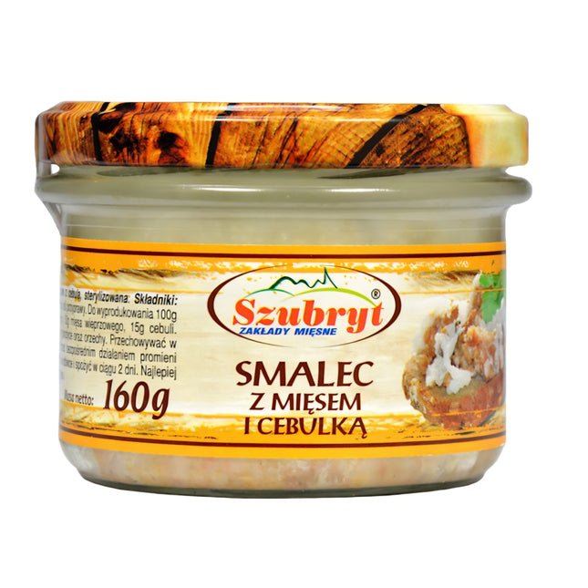 Szubryt Lard with Pork Meat & Fried Onion Smalec Z Miesem I Cebulka 160G ( BB 1l03/02/2028 )