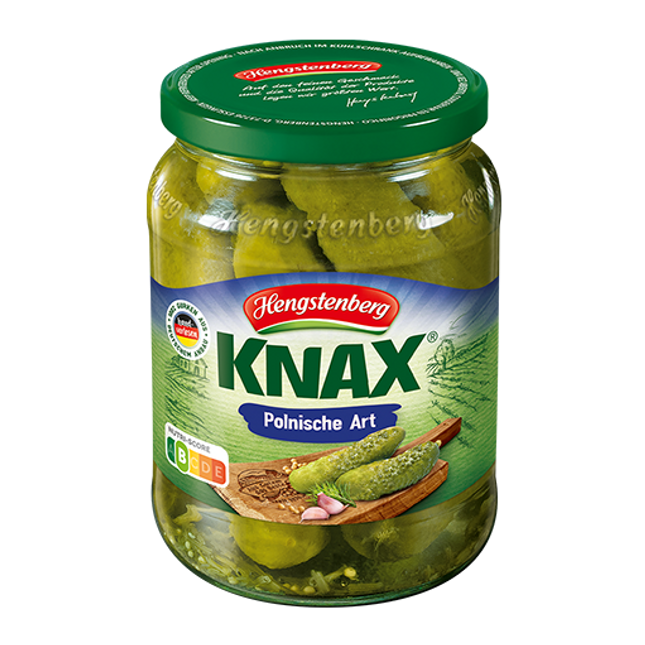 Hengstenberg Polish Style Gherkins 680G ( BB 31/12/2026 )